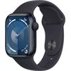 Умные часы Apple Watch Series 9 LTE 41 мм (алюминиевый корпус, полуночный/полуночный, спортивный силиконовый ремешок S/M)