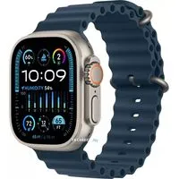 Умные часы Apple Watch Ultra 2 LTE 49 мм (титановый корпус, титановый/синий, ремешок из эластомера)