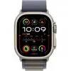 Умные часы Apple Watch Ultra 2 LTE 49 мм (титановый корпус, титановый/синий, текстильный ремешок размера M)