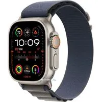 Умные часы Apple Watch Ultra 2 LTE 49 мм (титановый корпус, титановый/синий, текстильный ремешок размера S)