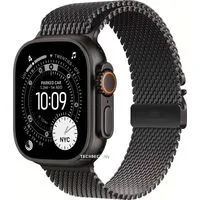 Умные часы Apple Watch Ultra 3 LTE 49 мм (титановый корпус, черный/черный, миланская петля M)