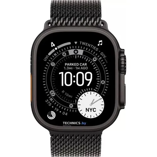 Умные часы Apple Watch Ultra 3 LTE 49 мм (титановый корпус, черный/черный, миланская петля S)