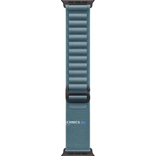 Умные часы Apple Watch Ultra 3 LTE 49 мм (титановый корпус, черный/голубой, текстильный ремешок размера M)