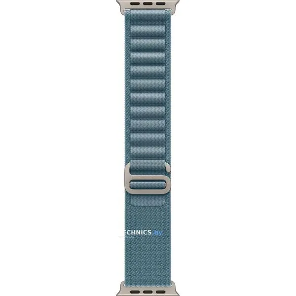 Умные часы Apple Watch Ultra 3 LTE 49 мм (титановый корпус, природный/голубой, текстильный ремешок размера L)