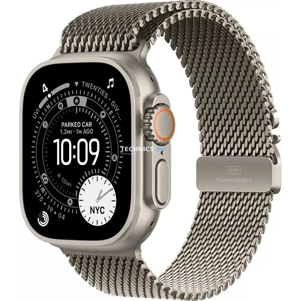 Умные часы Apple Watch Ultra 3 LTE 49 мм (титановый корпус, природный/природный, миланская петля M)