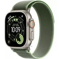 Умные часы Apple Watch Ultra 3 LTE 49 мм (титановый корпус, природный/зеленый, нейлоновый ремешок размера S/M)