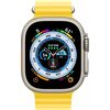Умные часы Apple Watch Ultra LTE 49 мм (титановый корпус, титановый/желтый, ремешок из эластомера)