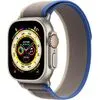 Умные часы Apple Watch Ultra LTE 49 мм (титановый корпус, титановый/сине-серый, нейлоновый ремешок размера S/M)