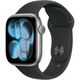 Умные часы Apple Watch Series 11 42 мм (алюминиевый корпус, космический серый/черный, спортивный силиконовый ремешок M/L) 