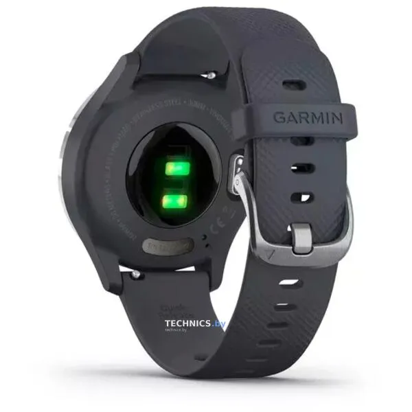 Гибридные умные часы Garmin Vivomove 3S Silver/Granite Blue