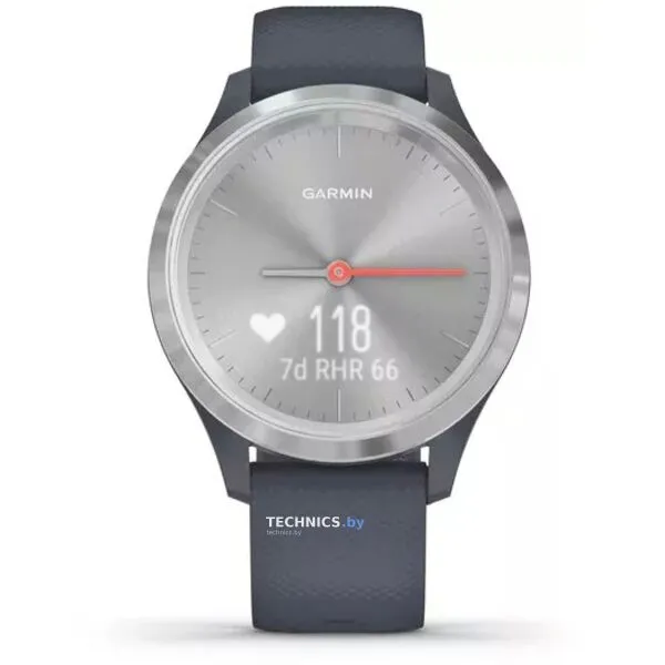Гибридные умные часы Garmin Vivomove 3S Silver/Granite Blue