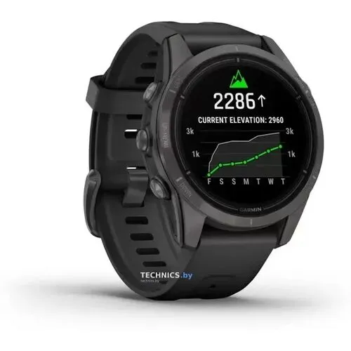 Умные часы Garmin Epix Pro Gen 2 Sapphire 42 мм (карбоново-серый титан/черный)