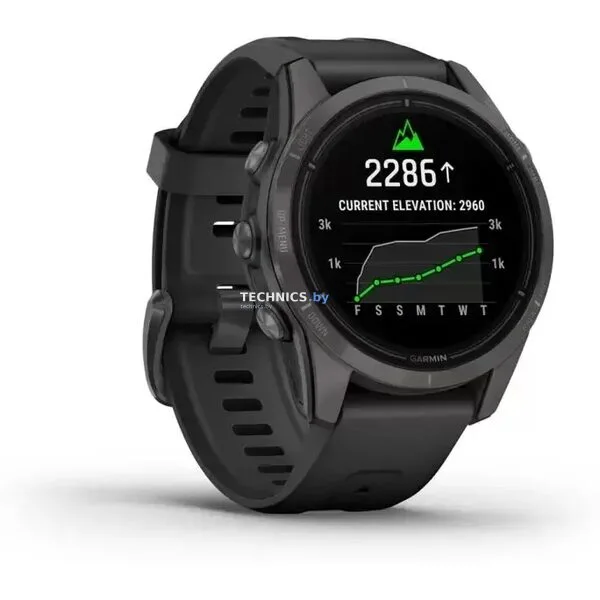 Умные часы Garmin Epix Pro Gen 2 Sapphire 42 мм (карбоново-серый титан/черный)
