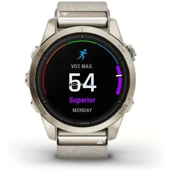 Умные часы Garmin Epix Pro Gen 2 Sapphire 42 мм (мягкое золото/крем, с нейлоновым и силиконовым ремешками)