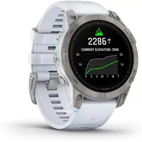 Умные часы Garmin Epix Pro Gen 2 Sapphire 47 мм (титан/белый камень)