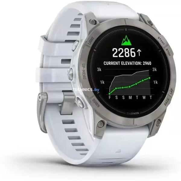 Умные часы Garmin Epix Pro Gen 2 Sapphire 47 мм (титан/белый камень)
