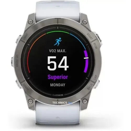 Умные часы Garmin Epix Pro Gen 2 Sapphire 51 мм (титан/белый камень)