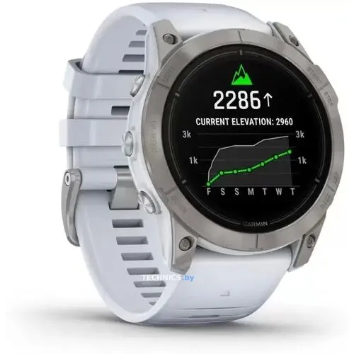 Умные часы Garmin Epix Pro Gen 2 Sapphire 51 мм (титан/белый камень)