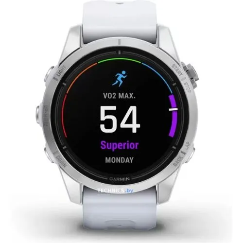 Умные часы Garmin Epix Pro Gen 2 Standard 42 мм (серебро/белый камень)