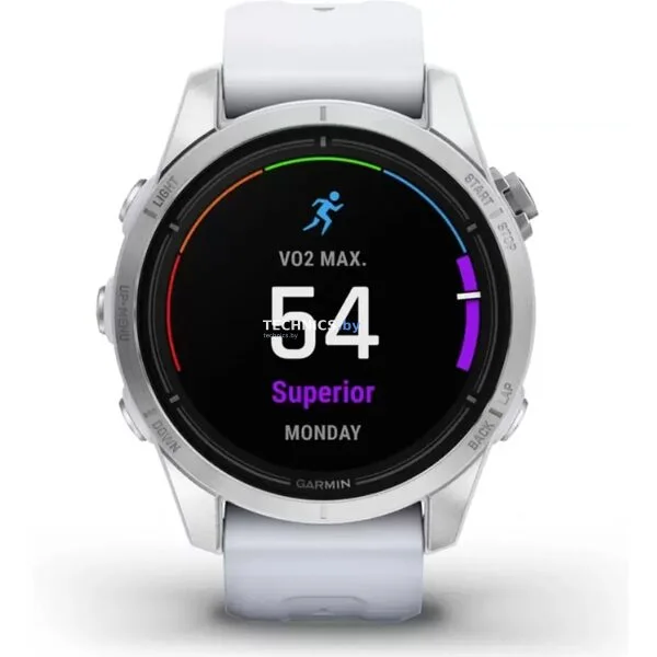 Умные часы Garmin Epix Pro Gen 2 Standard 42 мм (серебро/белый камень)