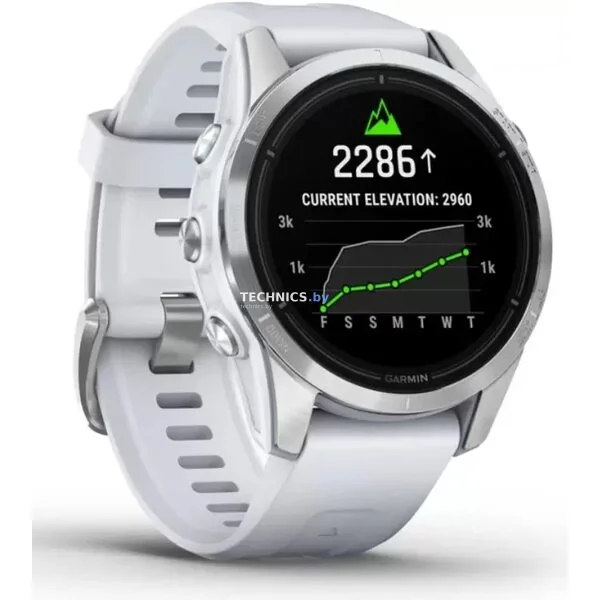 Умные часы Garmin Epix Pro Gen 2 Standard 42 мм (серебро/белый камень)