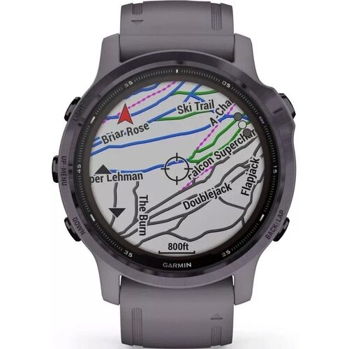 Умные часы Garmin Fenix 6S Pro Solar 42 мм (аметистовая сталь, силикон)