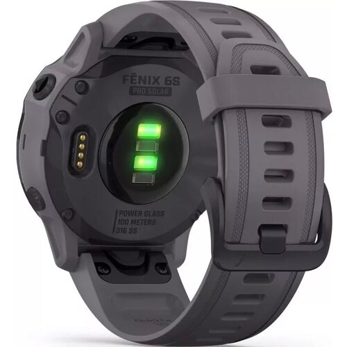 Умные часы Garmin Fenix 6S Pro Solar 42 мм (аметистовая сталь, силикон)