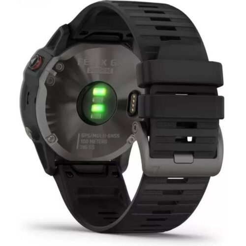 Умные часы Garmin Fenix 6X Pro Solar (титановый серый DLC/черный)