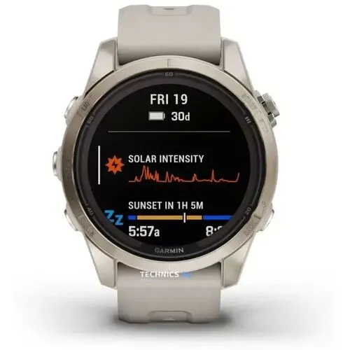 Умные часы Garmin Fenix 7S Pro Sapphire Solar (мягкое золото/песок)