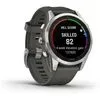 Умные часы Garmin Fenix 7S Pro Solar (серебро/графит)