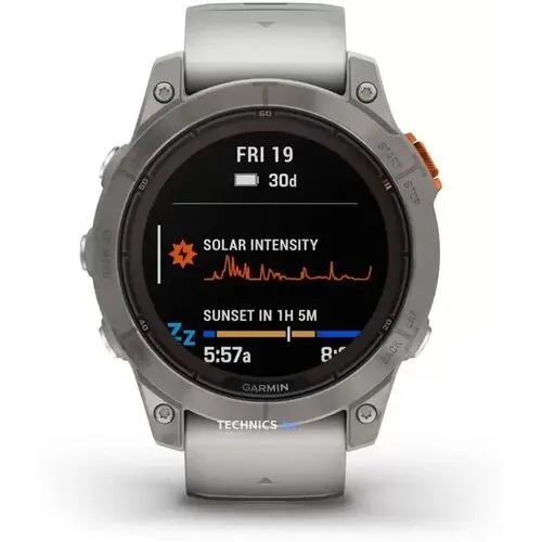 Умные часы Garmin Fenix 7X Pro Sapphire Solar (титан/оранжевый)