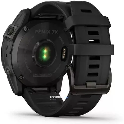 Умные часы Garmin Fenix 7X Sapphire Solar 51 мм (серый карбон/черный)