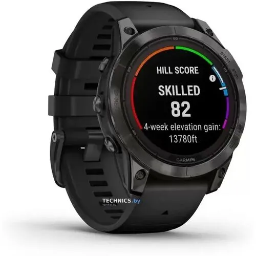 Умные часы Garmin Fenix 7 Pro Sapphire Solar (карбоново-серый титан/черный)