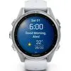 Умные часы Garmin Fenix 8 43мм (серебристый, белый ремешок)
