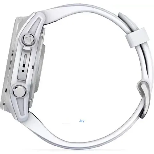 Умные часы Garmin Fenix 8 43мм (серебристый, белый ремешок)