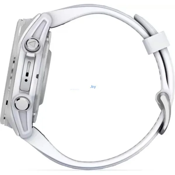 Умные часы Garmin Fenix 8 43мм (серебристый, белый ремешок)