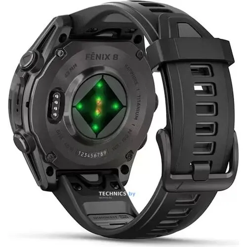 Купить Умные часы Garmin Fenix 8 Sapphire 43мм (титановый угольно-черный DLC, пепельно-серый ремешок)