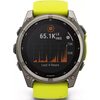 Умные часы Garmin Fenix 8 Solar, Sapphire 47мм (титановый, желтый силиконовый ремешок)