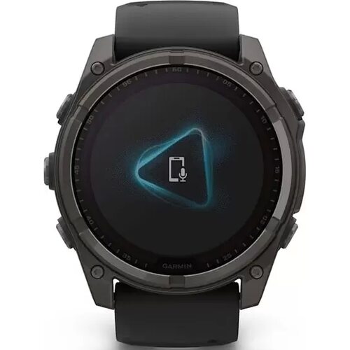 Купить Умные часы Garmin Fenix 8 Solar, Sapphire 51мм (титановый угольно-серый с DLC-покрытием и черным ремешком)