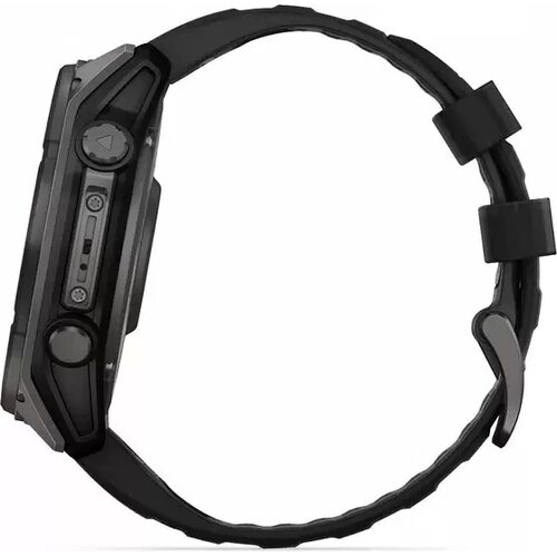 Купить Умные часы Garmin Fenix 8 Solar, Sapphire 51мм (титановый угольно-серый с DLC-покрытием и черным ремешком)