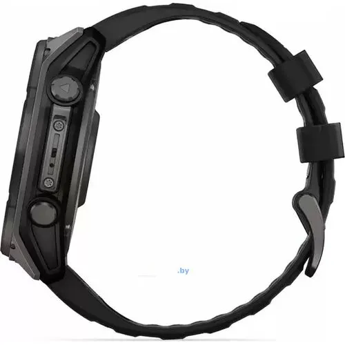 Купить Умные часы Garmin Fenix 8 Solar, Sapphire 51мм (титановый угольно-серый с DLC-покрытием и черным ремешком)