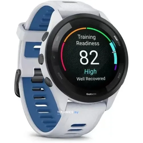 Умные часы Garmin Forerunner 265 (белый камень/синий)