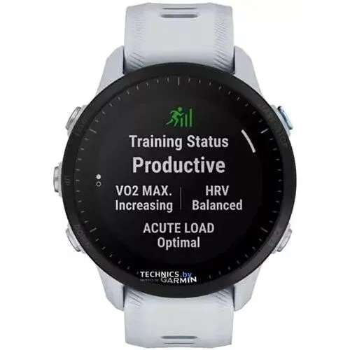 Умные часы Garmin Forerunner 955 Solar (белый камень)