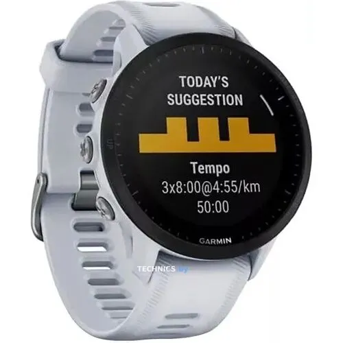 Умные часы Garmin Forerunner 955 Solar (белый камень)