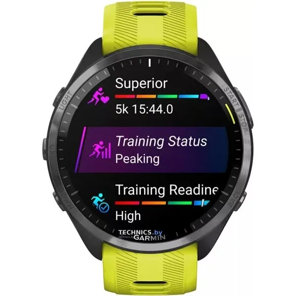 Умные часы Garmin Forerunner 965 (черный/желтый)