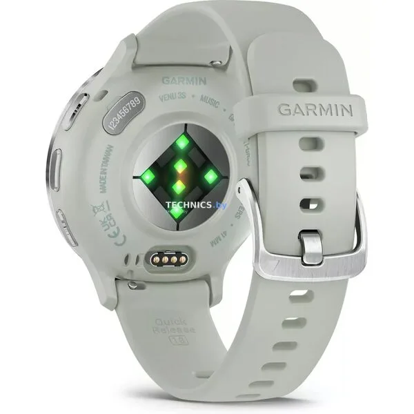 Умные часы Garmin Venu 3S (шалфей, с силиконовым ремешком)