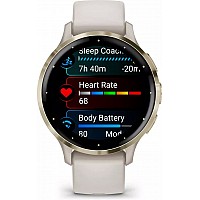 Умные часы Garmin Venu 3S (слоновая кость, с силиконовым ремешком)
