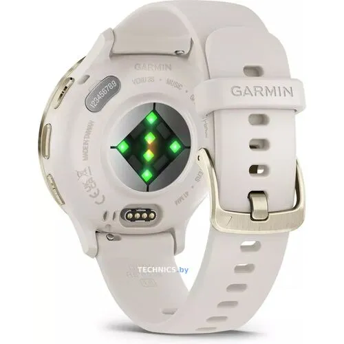Умные часы Garmin Venu 3S (слоновая кость, с силиконовым ремешком)