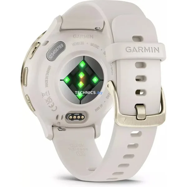 Умные часы Garmin Venu 3S (слоновая кость, с силиконовым ремешком)
