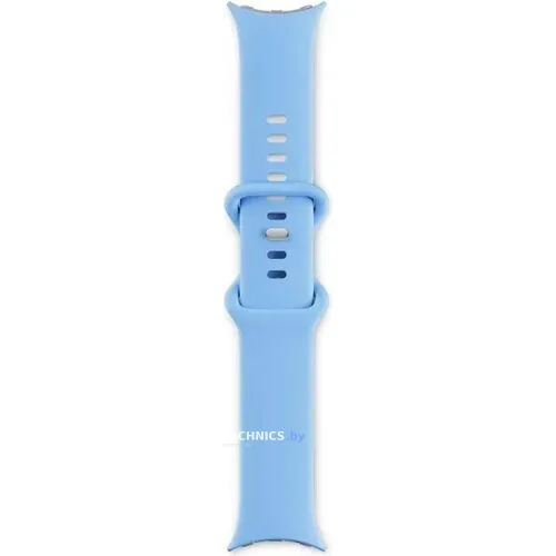 Умные часы Google Pixel Watch 2 LTE (глянцевый серебристый/залив, спортивный силиконовый ремешок)